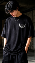 Choose Your Side Oversized Graphic T-Shirt – Angel vs Demon Streetwear