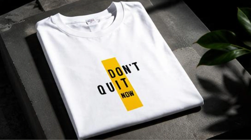 Don’t Quit Now – Minimal Motivation T-Shirt