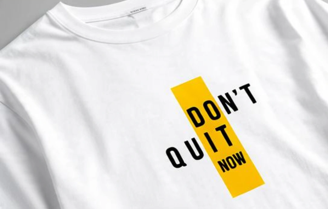 Don’t Quit Now – Minimal Motivation T-Shirt