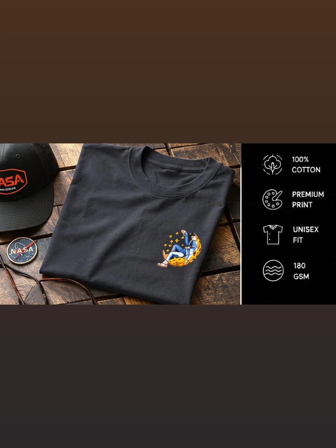 Fly Me to the Moon Graphic T-Shirt | Premium Space NASA Tee